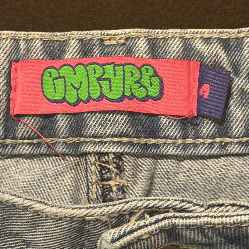 Empyre Jeans Size 4 Blue Denim Tori 90s Y2K Skater Casual Cargo Pockets Hip - Picture 4 of 8